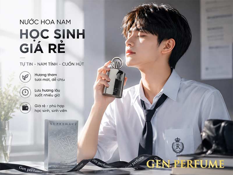 Nước hoa học sinh giá rẻ Afnan Supremacy Silver
