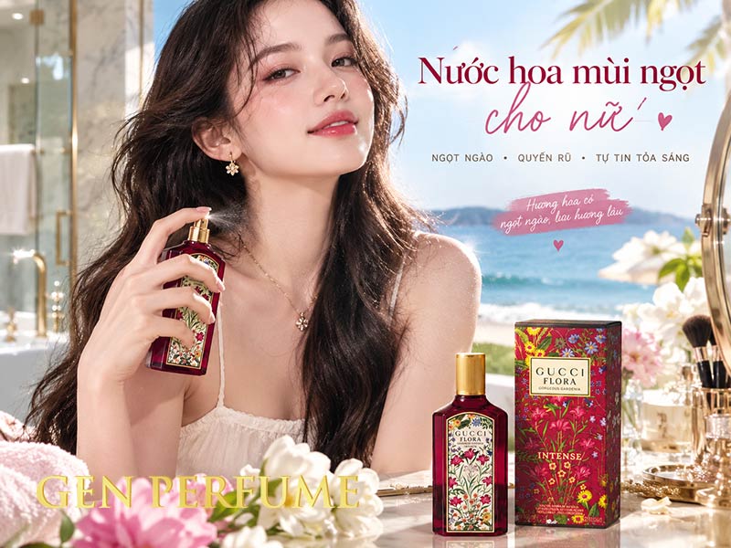 nước hoa mùi ngọt cho nữ Gucci Flora Gorgeous Gardenia Intense