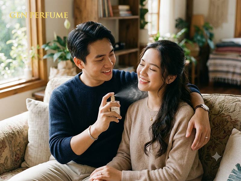 Xịt nước hoa để gắn kết yêu thương.