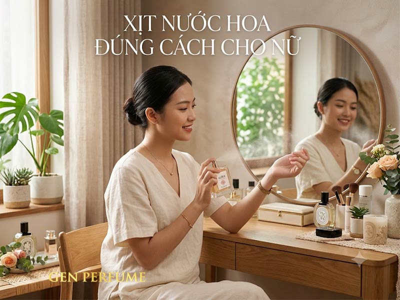 Xịt nước hoa dúng cách cho nữ