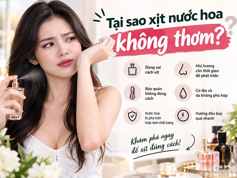 Tại sao xịt nước hoa không thơm